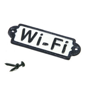 Cast Iron Hand Painted WiFi Sign