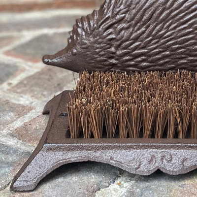 Cast Iron Hedgehog Boot Brush Shoe Scraper - 4