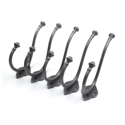 Cast Iron Inglemire Coat Hook Pack of 5 Hooks DIY at B Q