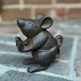 Cast Iron Mouse Decorative Doorstop