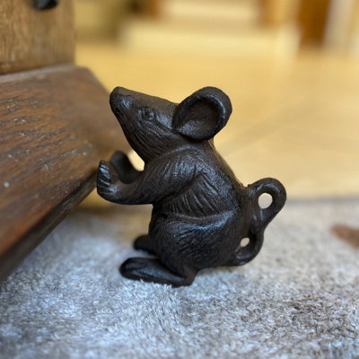 Cast Iron Mouse Decorative Doorstop - 5