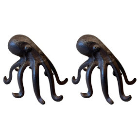 Cast Iron Octopus Phone Holder (Set of 2)