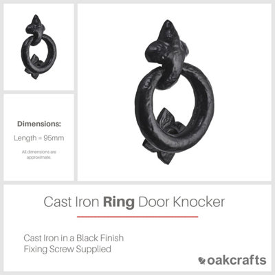 Cast Iron Ring Door Knocker 95mm