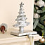 Cast Iron Silver Christmas Tree Stocking Holder