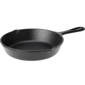 Cast Iron Skillet Pan Non Stick Round Frying Grill Kitchen Fry Cooking Cookware