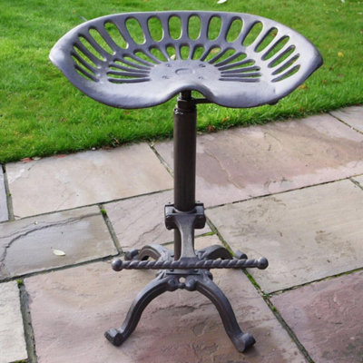 Cast Iron Tractor Seat Bar Stool Vintage Industrial Rustic Swivel