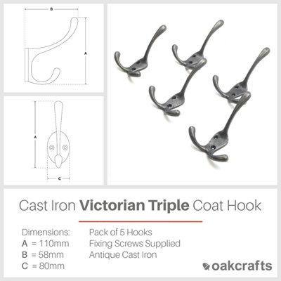 Cast Iron Whale Tail Shaped Decorative Wall Hook – Oakcrafts