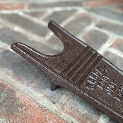 Cast Iron Vintage Style Outdoor Garden Boot Jack - 4