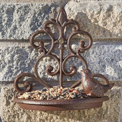 Cast Iron Wall Mounted Bird Feeder