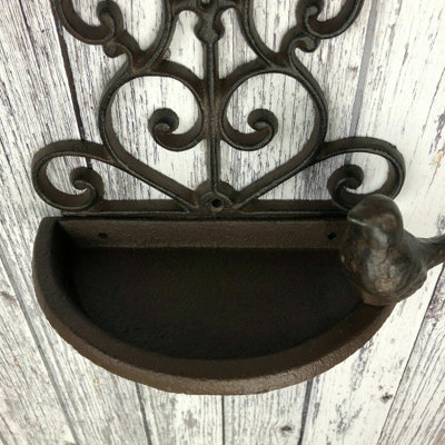 Cast Iron Wall Mounted Bird Feeder - 5