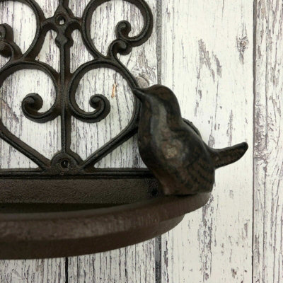 Cast Iron Wall Mounted Bird Feeder - 8