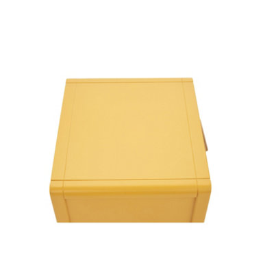 Castel 2 Drawer Mustard Bedside Table