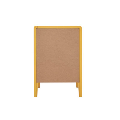 Castel 2 Drawer Mustard Bedside Table