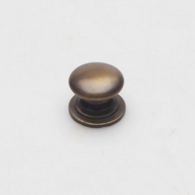 Castelion Antique Brass Finish Bun Cabinet Knob, 25mm