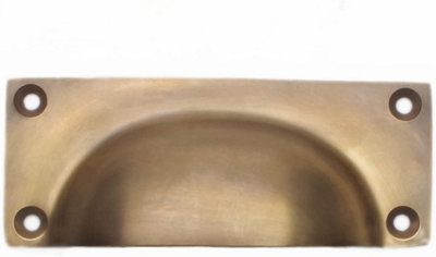 Castelion Antique Brass Finish Rectangular Drawer Pull