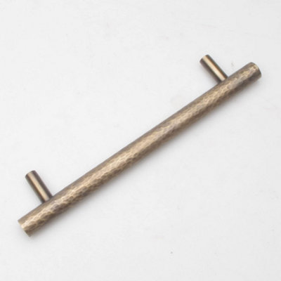 Castelion Antique Brass Hammered Round 170mm Bar Pull Handle