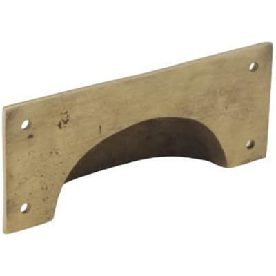 Castelion Brass Hammered Rectangular Drawer Pull