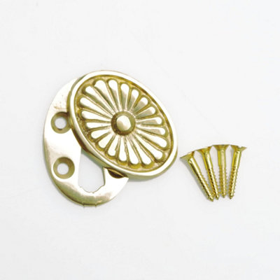 Castelion Brass Regency Flower Key Escutcheon