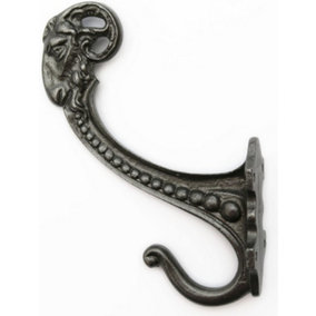 Castelion Cast Iron Rams Head Hat and Coat Hook