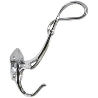 Castelion Chrome Art Nouveau Hat and Coat Hook