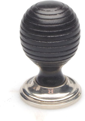 Castelion Small Ebonised and Nickel Beehive Cabinet Knob