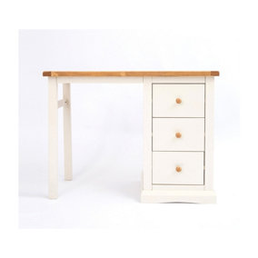 Castelli 3 Drawer Desk - Dressing Table Wood Knob