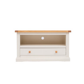 Castelli Off White 1 Drawer TV Cabinet Wood Knob