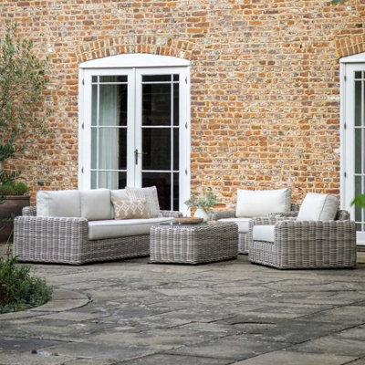 Castellon Chunky Rattan Sofa Set DIY at B Q