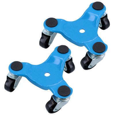Caster Dolly 3 Wheel Wheeled Moving Dollies for Furniture Removal Handling 2pk