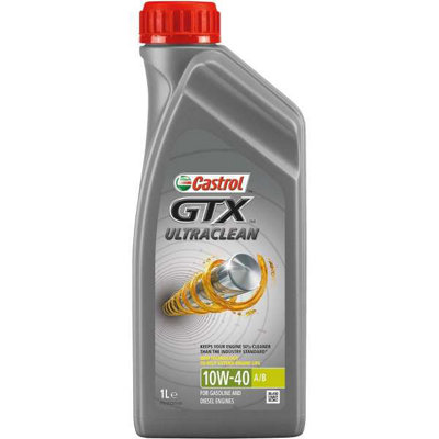 Castrol GTX Ultraclean 10W-40 A/B Engine Oil 1L - Pack of 3