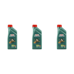 Castrol Magnatec 10w A/B 1L - Advanced Synthetic Blend Engine Oil (Pack of 3)