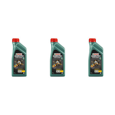 Castrol Magnatec Stop-Start 5W-20 E Engine Oil 1L - Pack of 3