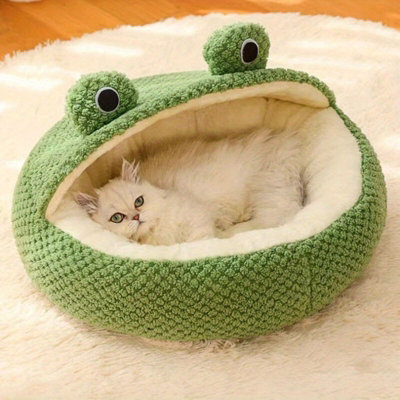 Cat Bed Small Adorable Frog Pet Nest for Dogs and Cats Comfortable