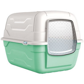 CAT CENTRE Cat Green Large Hooded Litter Tray - Enclosed Box