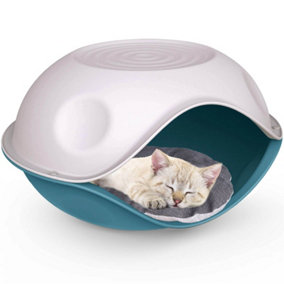 CAT CENTRE Comfortable Pet Duck Basket Style House Blue