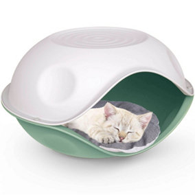 CAT CENTRE Comfortable Pet Duck Basket Style House  Green