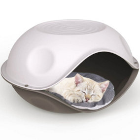 CAT CENTRE Comfortable Pet Duck Basket Style House Grey