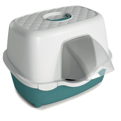 Hooded cat outlet litter tray