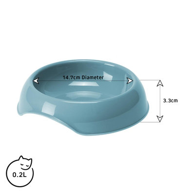 CAT CENTRE Gusto Pet Bowls 0.2L Blue  (Set of 2)