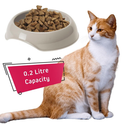 CAT CENTRE Gusto Pet Bowls 0.2L Grey (Set of 2)