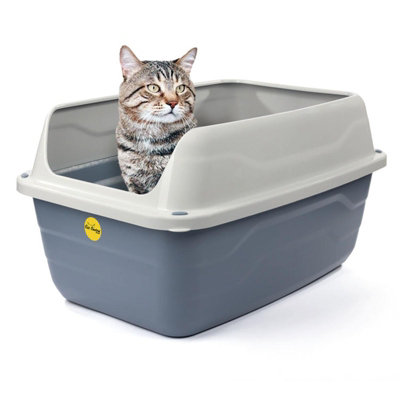 CAT CENTRE Jumbo Cat Litter Tray Extra Deep Anti Spillage Box