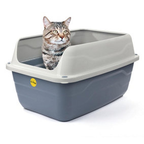 CAT CENTRE Jumbo Cat Litter Tray - Extra Deep Anti-Spillage Box