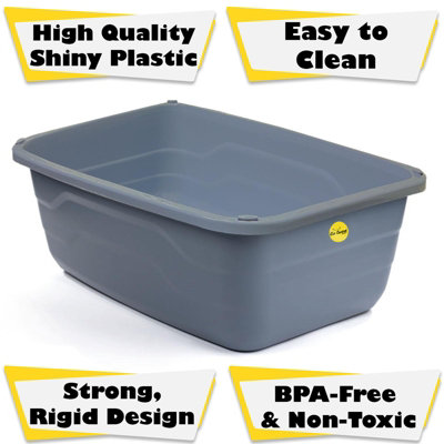 CAT CENTRE Jumbo Cat Litter Tray - Extra Deep Box - Anti-Spillage