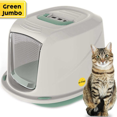 CAT CENTRE Jumbo Green Galaxy Detachable Hooded Litter Tray with Carbon Filter Price Comparisons | Compare The Build