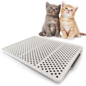 CAT CENTRE Large Anti Slip Sifting Litter Tray Pad Grey