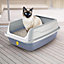 CAT CENTRE Medium Cat Litter Tray - Extra Deep Anti-Spillage Box