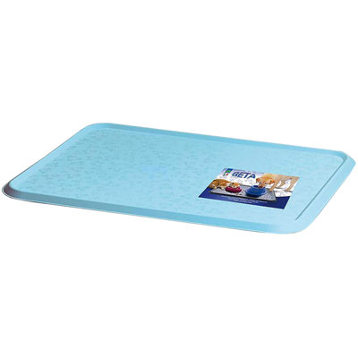 CAT CENTRE Raised Edges Feeding Rectangular Tray Mat Blue