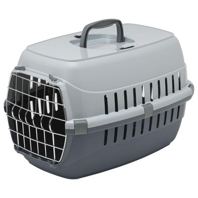 CAT CENTRE Road Runner Pet Carrier Transporter Cage Grey