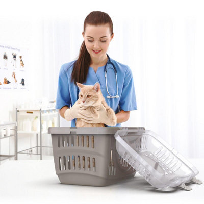CAT CENTRE Rocket Pet Animal Cage Carrier - Beige with Cream Lid - 7