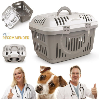 CAT CENTRE Rocket Pet Animal Cage Carrier - Beige with Cream Lid - 4